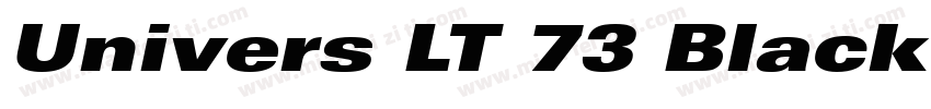 Univers LT 73 Black Extended Oblique字体转换